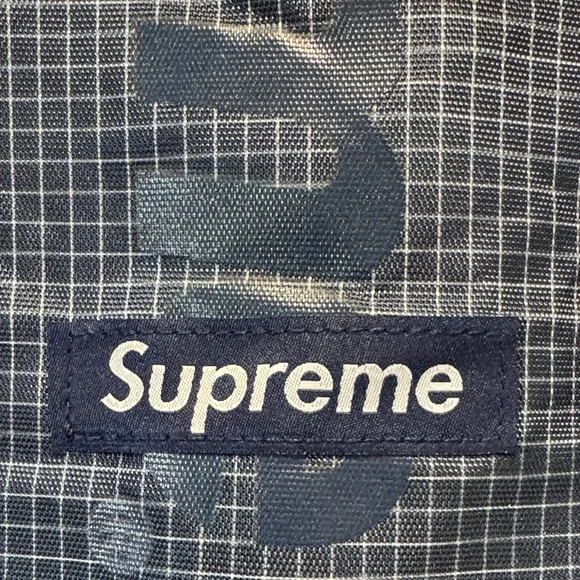 Supreme Checkered Black and Blue Backpack